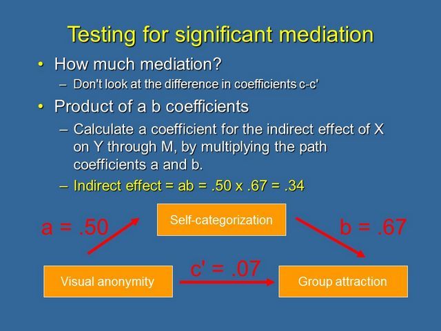 Testing for significant mediation