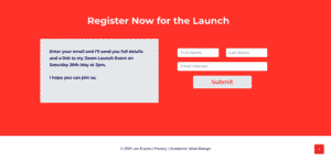 Register for the launch - book launch website